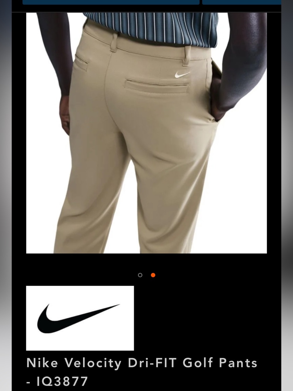 Nike Men’s Golf Khaki velocity Pants in Light Tan